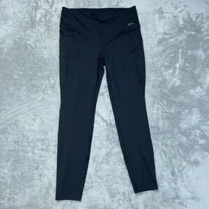 Eddie Bauer Women's L Leggings Black Polyester Spandex e0872